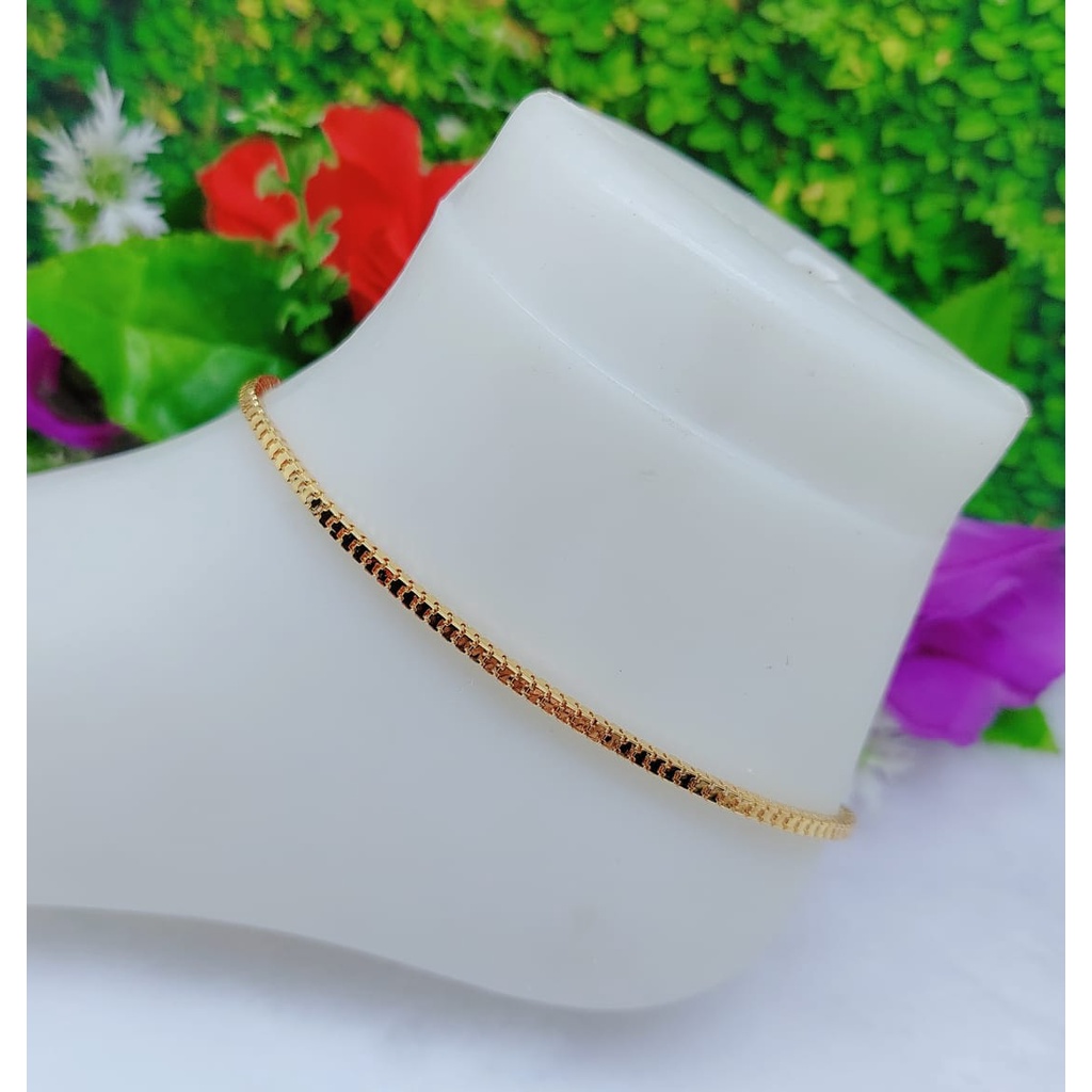 Gelang kaki dan tangan rantai polos lapis emas perhiasan xuping 553