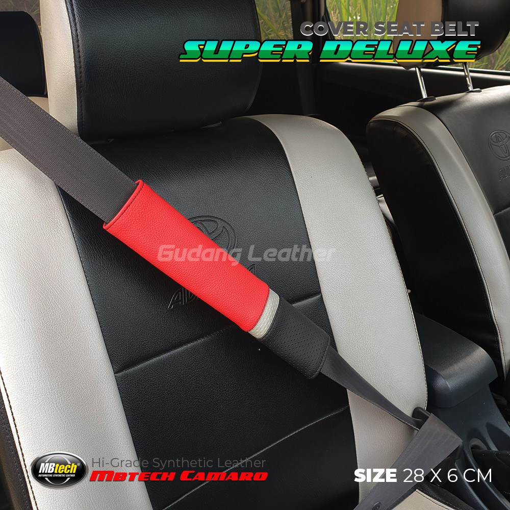 Cover seat belt mobil SUPER DELUXE - Bahan MBtech