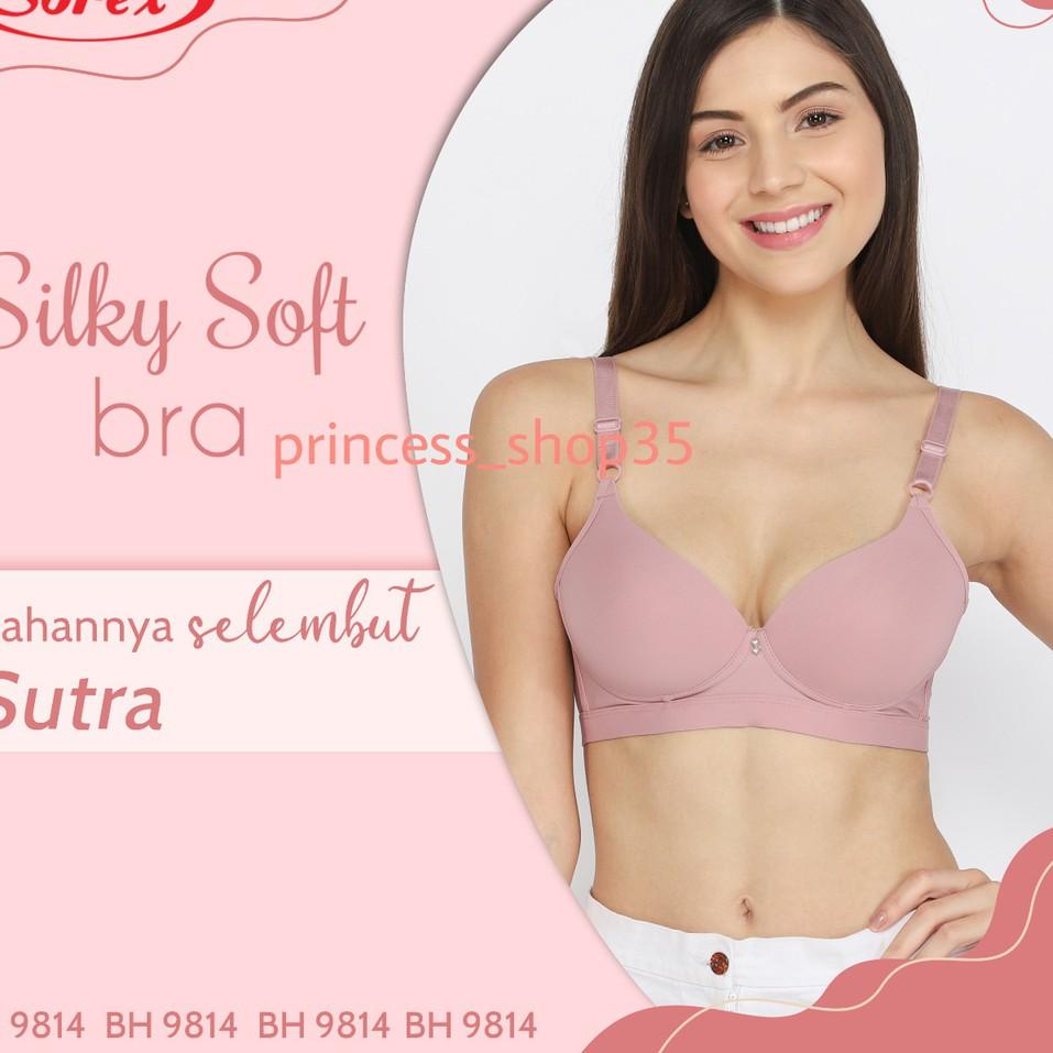 Bra Sorex 9814 Tanpa Kawat Busa Tipis /Bh Sorex Silky Soft ✎➜ (Grosir)