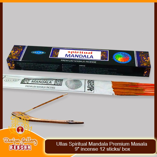 Ullas Spiritual Mandala Premium Masala 9&quot; incense 12 sticks/ box