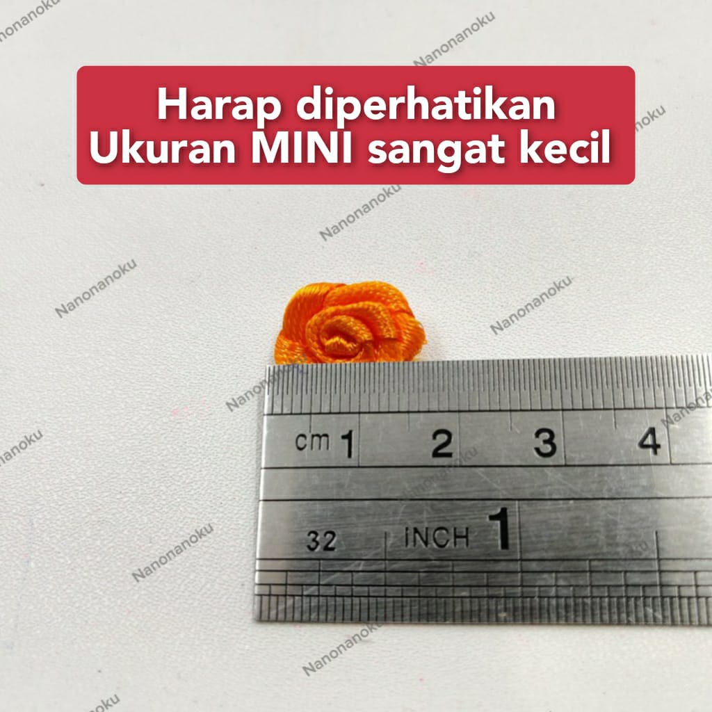 [Per Bks] Bunga Rose/Mawar Satin Kain MINI Kecil