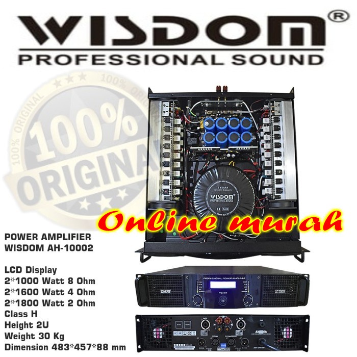power amplifier wisdom ah10002 ah 10002 class h original