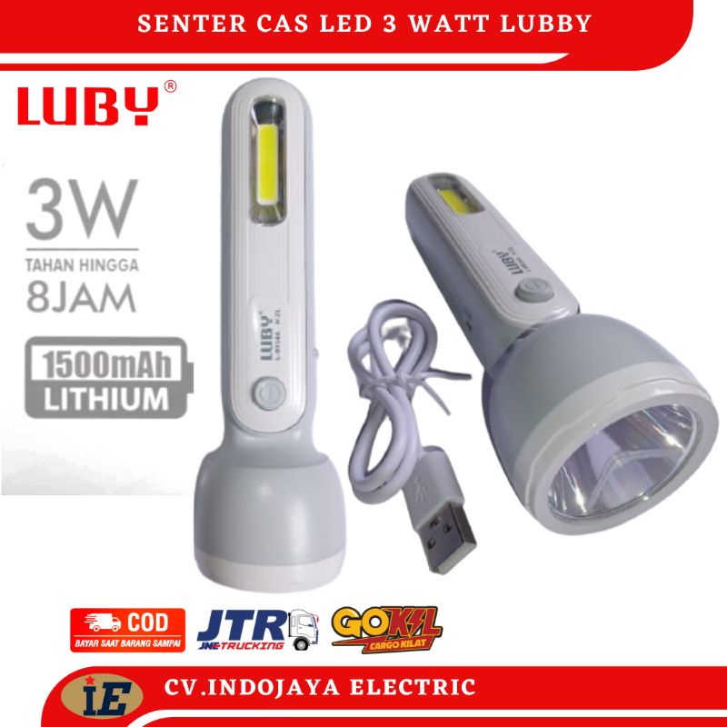 Senter Led 5 watt senter cas lampu emergency cas Senter Cas / Lampu senter / Senter Bagus / Senter Murah Luby