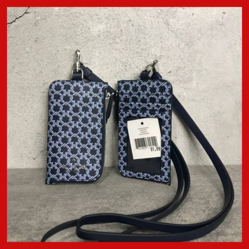 

Jual Kate Spade KS Card Case Lanyard/ID TAG Spade Link Color Blue Multi. Branded Original