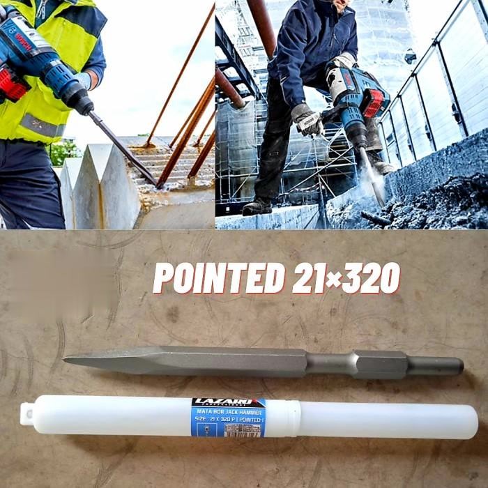 Lazaro Mata Bor Bobok Betel Pahat Beton Pointed SDS 21×320 Rotary