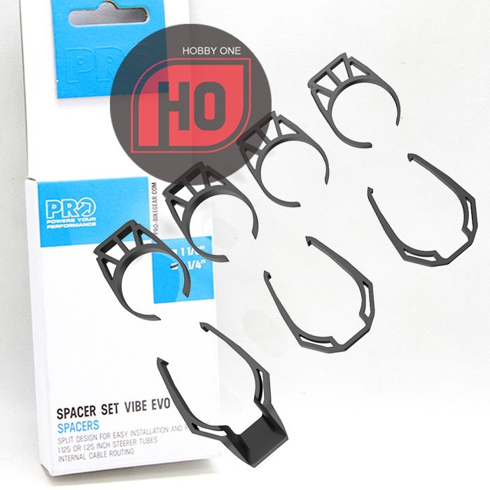 PRO VIBE EVO Spacer Set 5mm 10mm 15mm 1 1/4 1.25 Inch Black