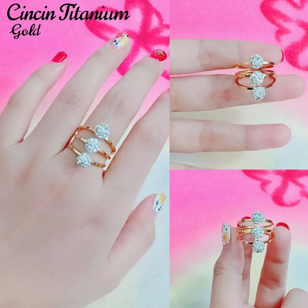 Cincin Titanium 3 Baris