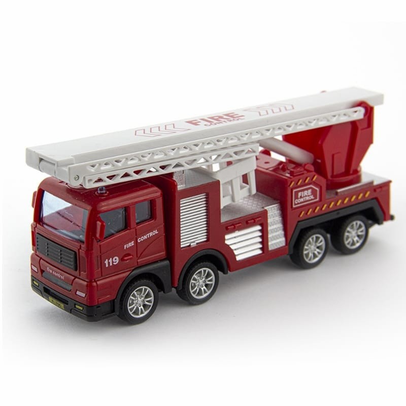 Diecast Fire Ladder Control Power Truck / Figur Truk Pemadam / Kado Mainan Anak Mobil Mobilan / Mobi