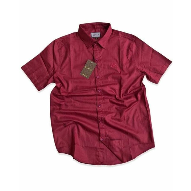 Kemeja Gucci Original Kemeja Pendek Pria Kemeja Polos