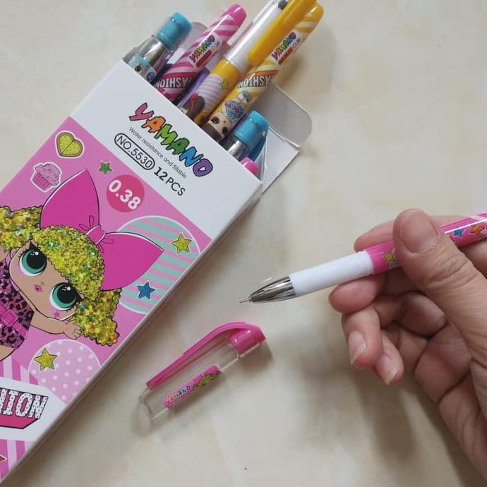 

Pulpen Gel Fancy / Pen Fancy Yamano (12 Pcs) Dwija522 Murah
