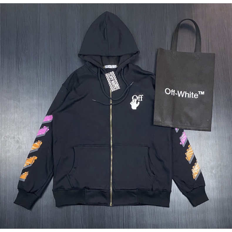 Ziper Hoodie Off White