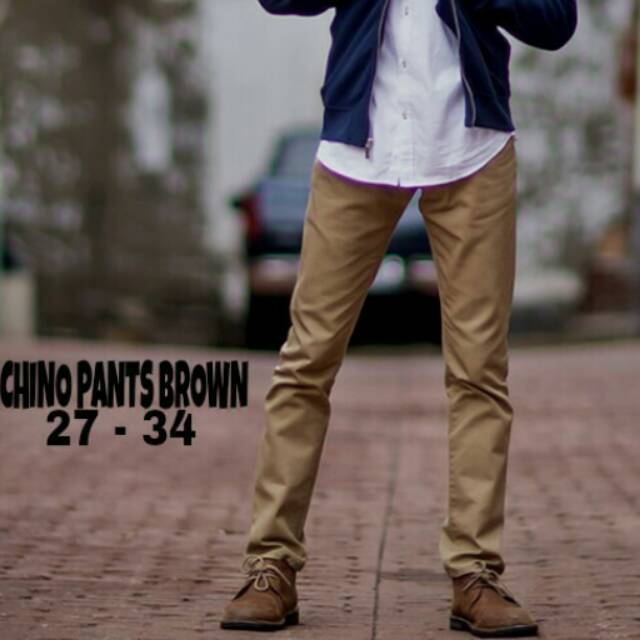 Celana Chino Panjang Cowok Brown Celana panjang chino Celana Chino Panjang Cowok Brown Celana panjang chino
