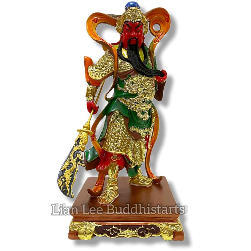 patung rupang dewa kwan kong guanyu berdiri cialancunce 16 inch