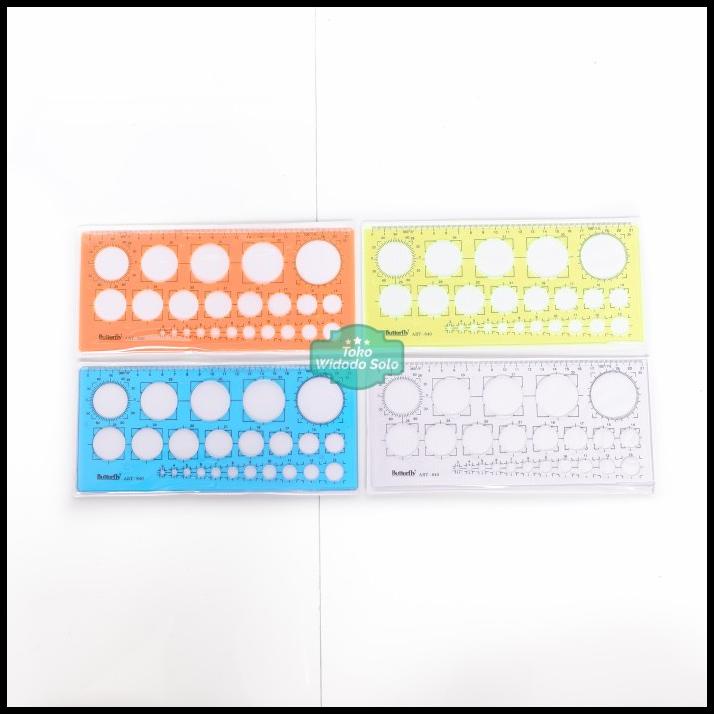 

Penggaris Butterfly Art 840 Cetakan Lingkaran Mal Bulat 1 Buah