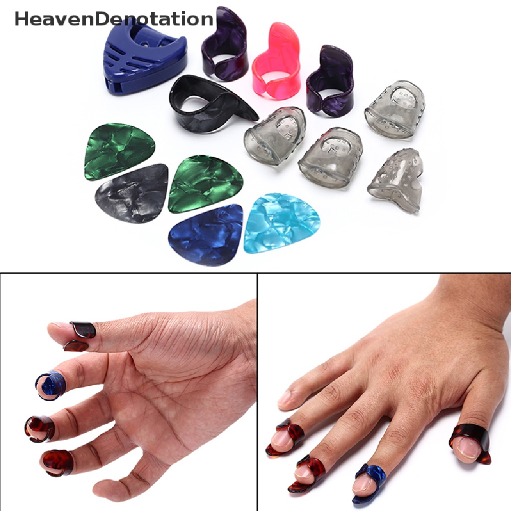 [HeavenDenotation] Guitar Accessories Silicone Fingertip Protectors Guitar Finger Pick Plectrum