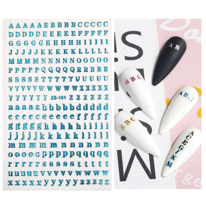 Moonlight&quot; 3D Letters Chunky Glitter Nail Art Decorative Stickers UV Epoxy Resin Fillings