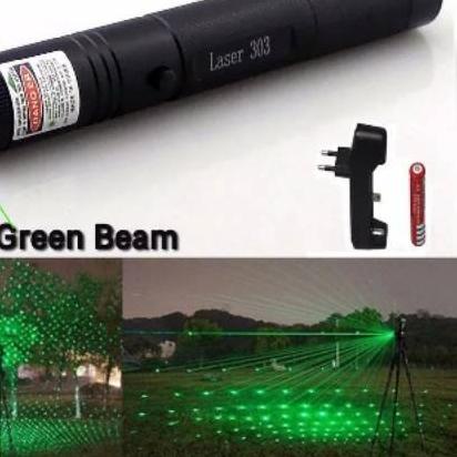 ➽ [BISA ] ORIGINAL Laser Pointer Hijau Recharge 303 10KM Terjauh Jarak Jauh Laser Ijo Leser Pointer