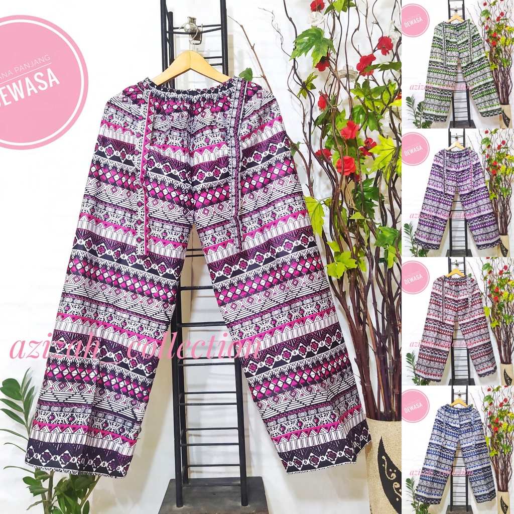 Celana Tidur Kulot Panjang Dewasa Bahan Rayon