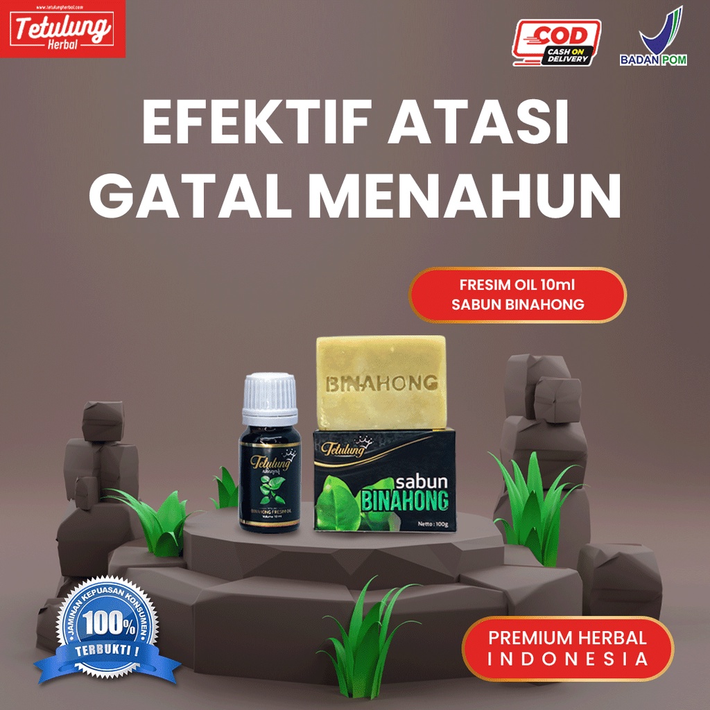 Obat Gatal Kulit Eksim Menahun Basah Kering Ampuh - Sabun Binahong &amp; Binahong Freshim Oil BPOM