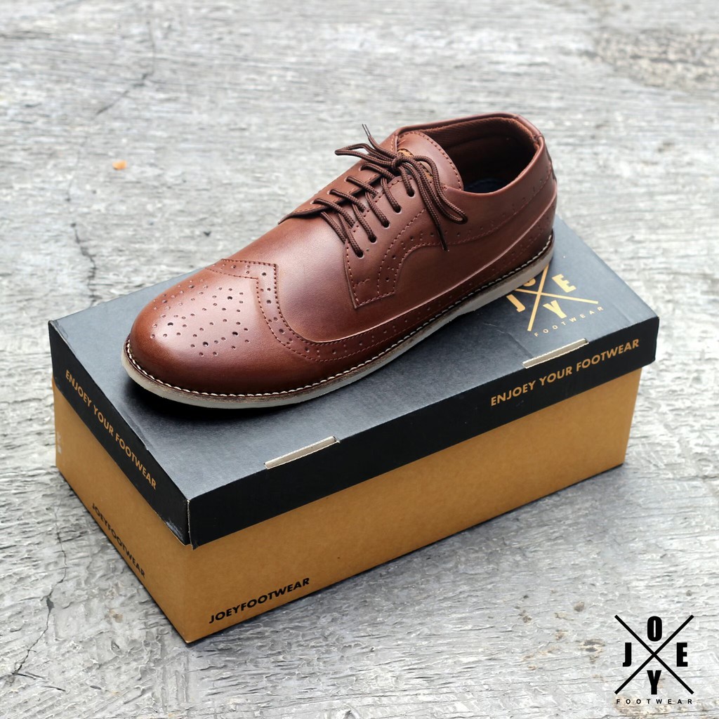 Sepatu Joey Footwear Formal Keren King Brown