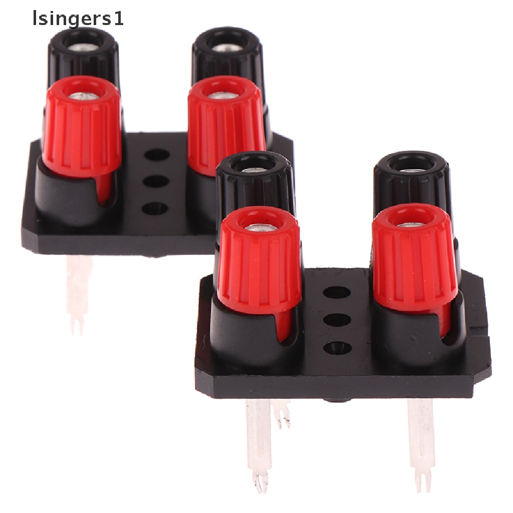 (lsingers1) 2pcs Jack Banana Eksternal 4-pin Untuk Speaker Amplifier WP4-10