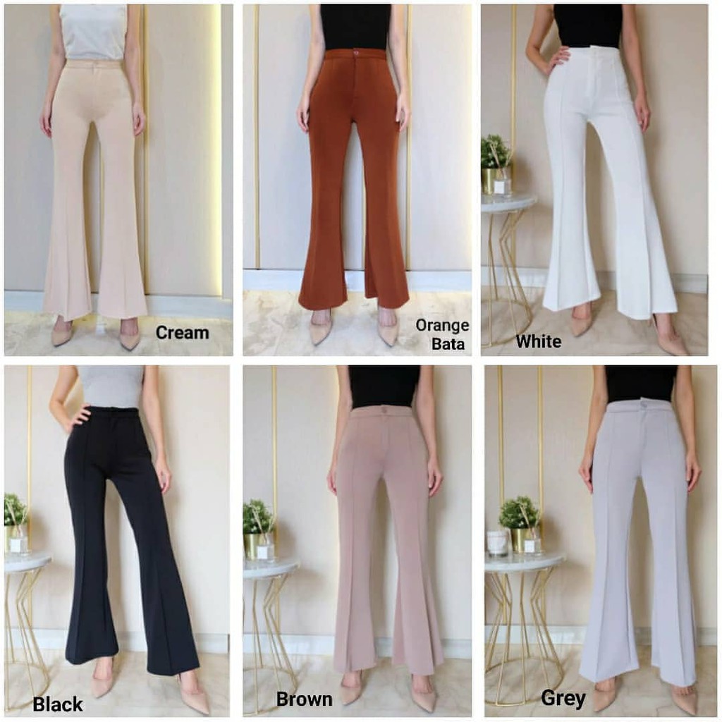 WIDE LEG SCUBA PANTS/CELANA SCUBA/SCUBA PANTS/CELANA CUTBRAY WANITA/CUTBRAY SCUBA