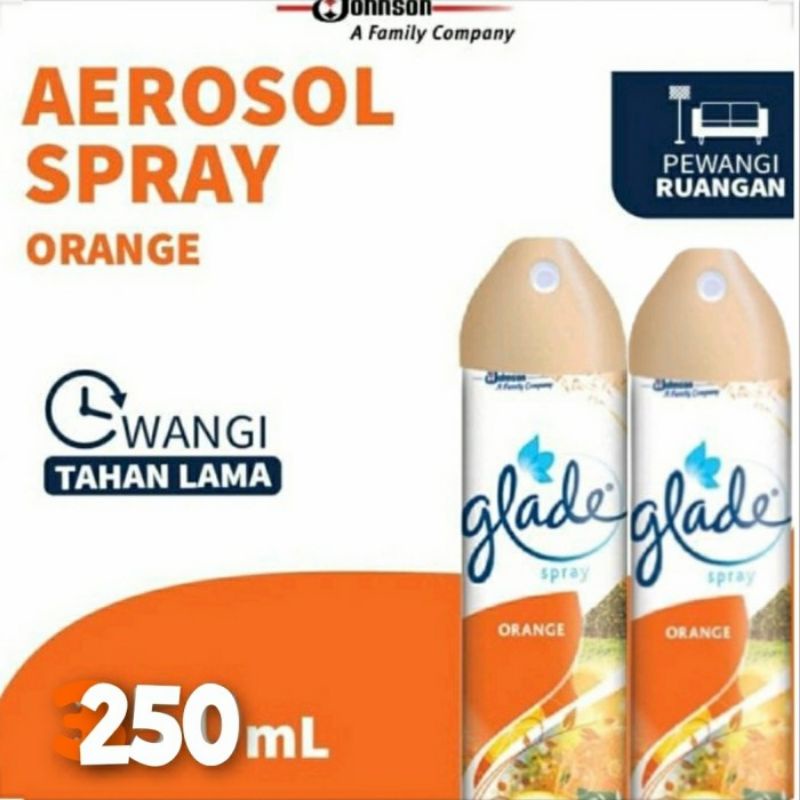 Pengharum Ruangan Glade Spray Orange Spray 250 Ml Paket Twin Pack