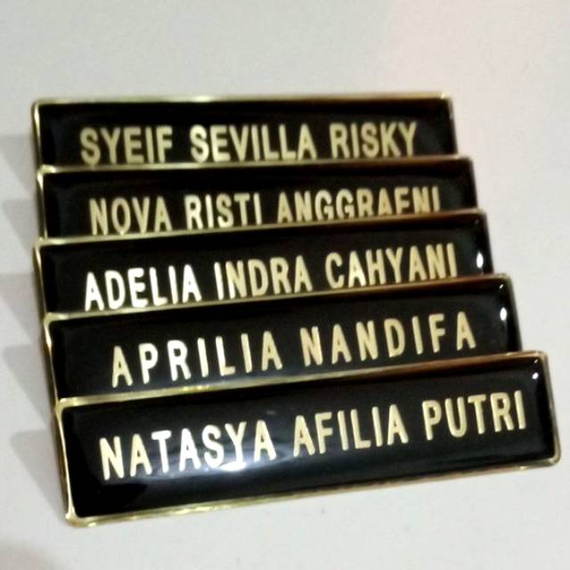 

[MAGNET] NameTag Nama Dada Fiber / Resin Kuningan Murah | Bisa Custom