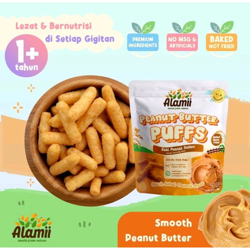 Alamii Puffs - Snack Camilan Sehat Untuk Bayi &amp; Anak Tanpa MSG (Baked Not Fried)