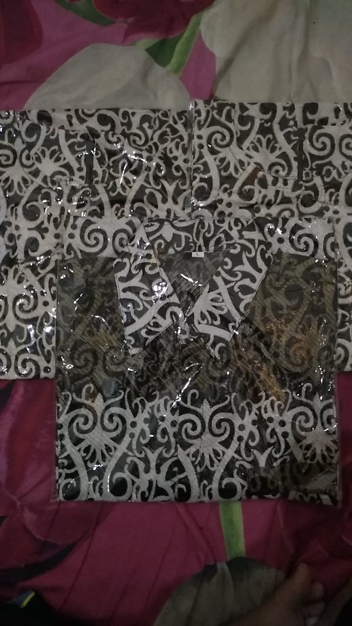 Cemen Batik Hrb026 Kenongo Kemeja Tosca Pendek Pekalongan Padi M L Xl Sogan Tulis Halus Kemeja Batik