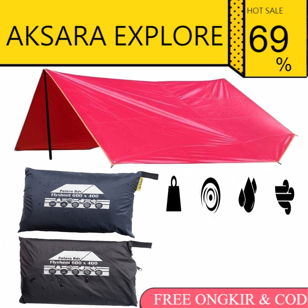 Flysheet tenda 6 x 4m
