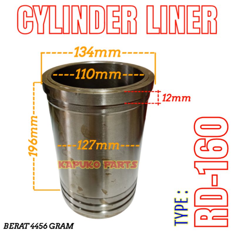 RD 160 CYLINDER LINER UNTUK MESIN DIESEL KUBOTA