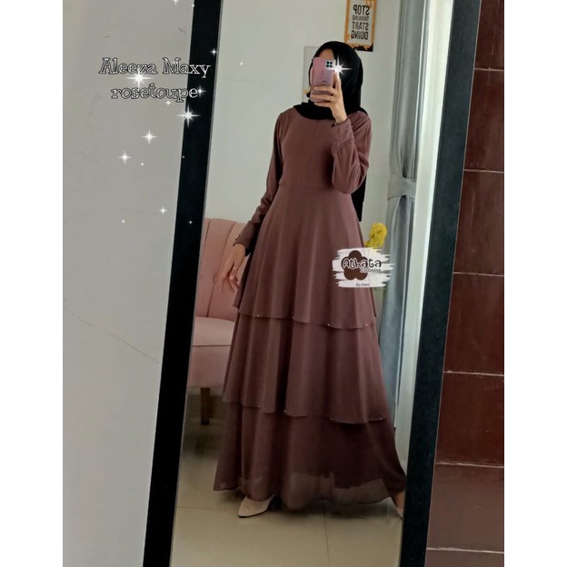 Gamis Cantik Ceruty babydoll pilihan ada warna putih❤ALEEZA  ORIGINAL ATHATA BY DZEE