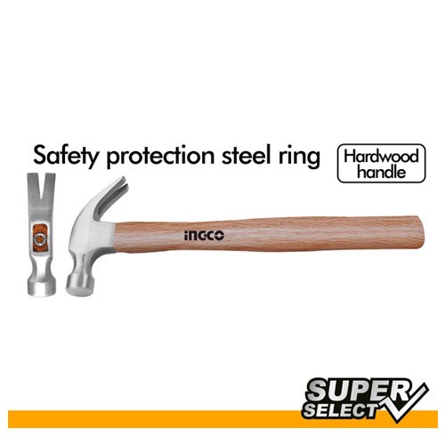 INGCO HCH0416 MARTIL TANDUK 16oz GAGANG KAYU CLAW HAMMER PALU KAMBING