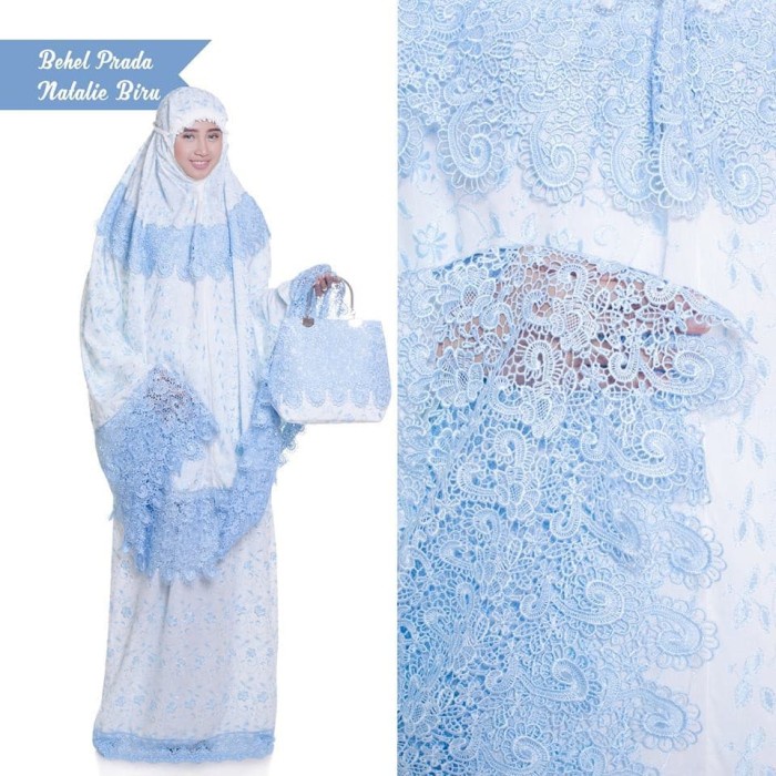 MUKENA- MUKENA BEHEL PRADA NATALIE (SWAROVSKI)/MUKENA ANAK/MUKENA BALI/KATUN - UNGU -MUKENA.