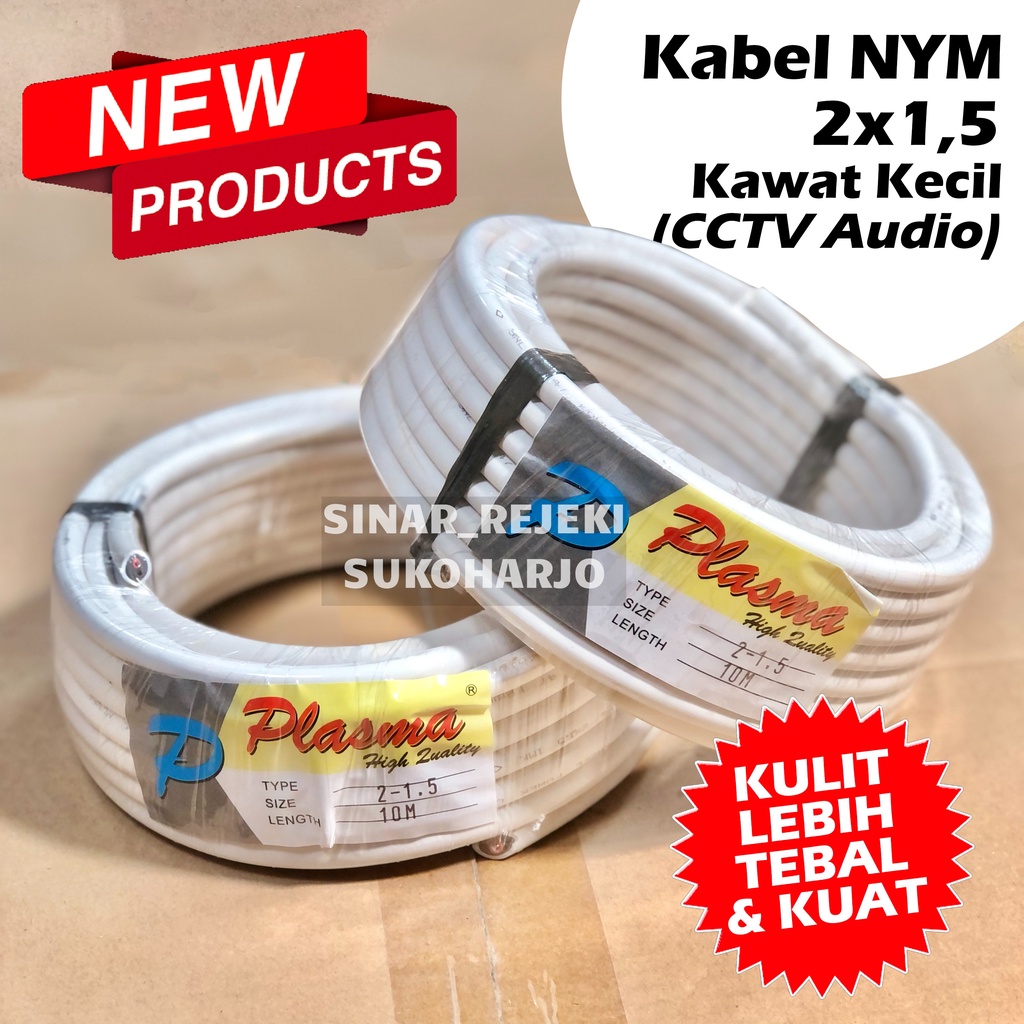 KABEL NYM 2X1.5 Kabel Listrik PLASMA / NIKHA / RZ Panjang 10 Meter (( BACA DESKRIPSI !! ))
