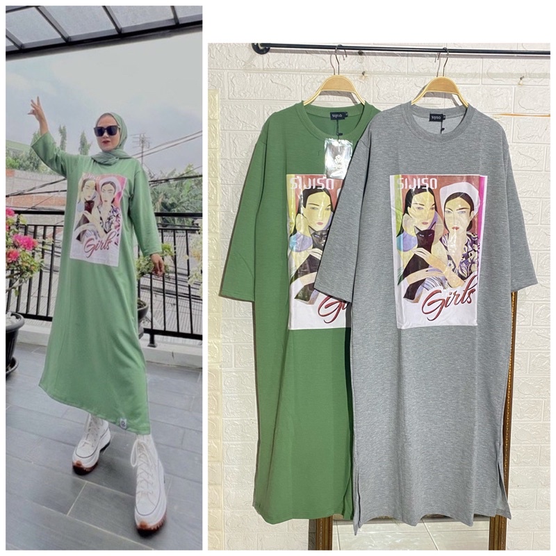 midi hijab karakter midi tumblr kaos viral kaos oversize