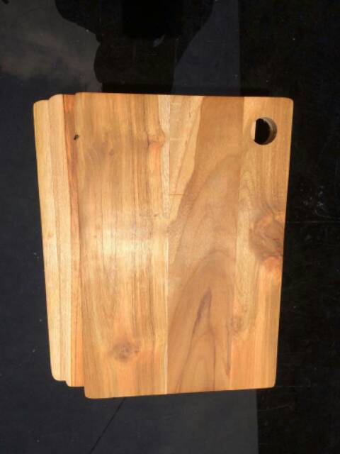 Talenan Kayu 34X19cm Jati Wooden Cutting Board Kayu Jati Kotak