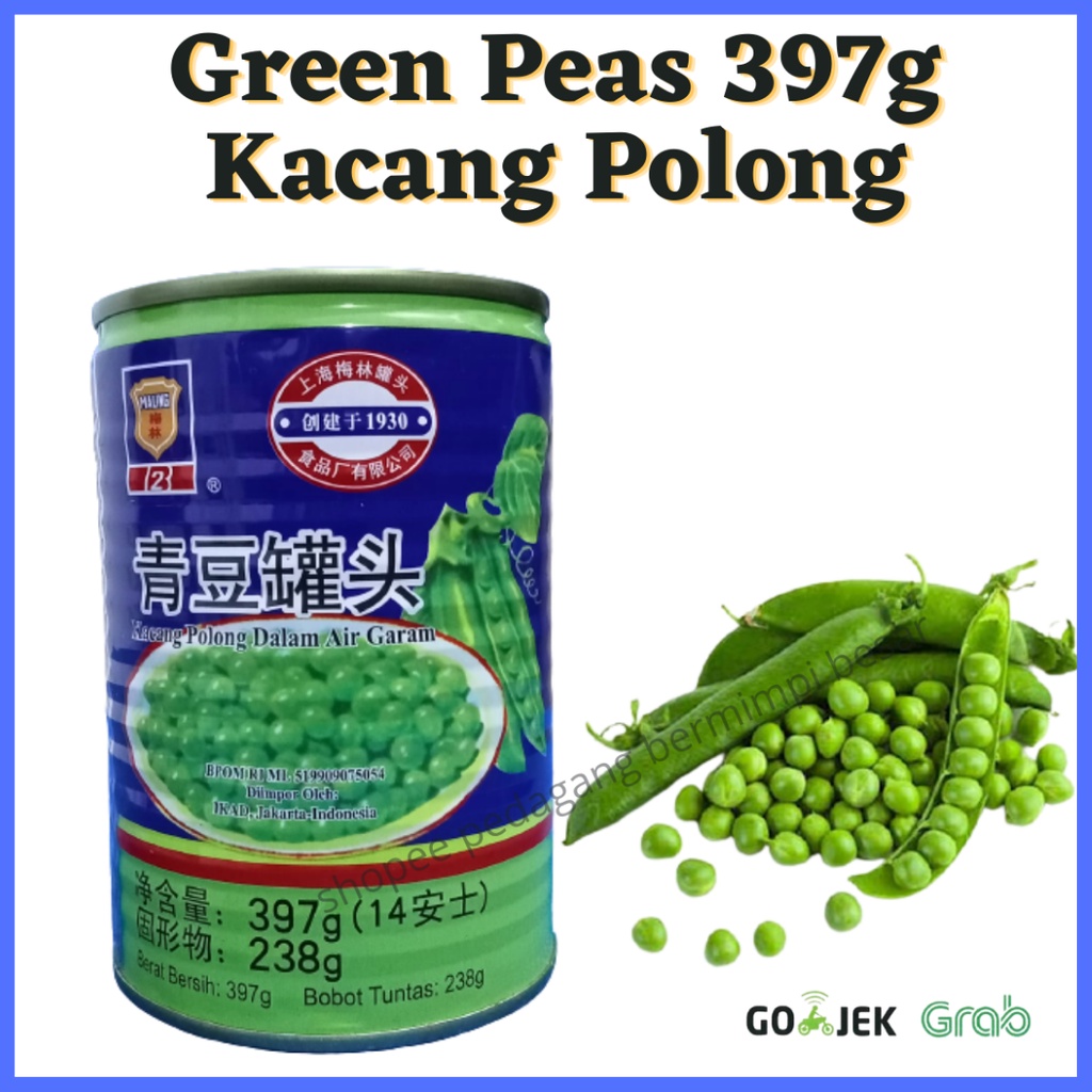 TTS Green Peas 397g/ Green Peas Kaleng/Kacang Polong Kaleng/Kacang Polong