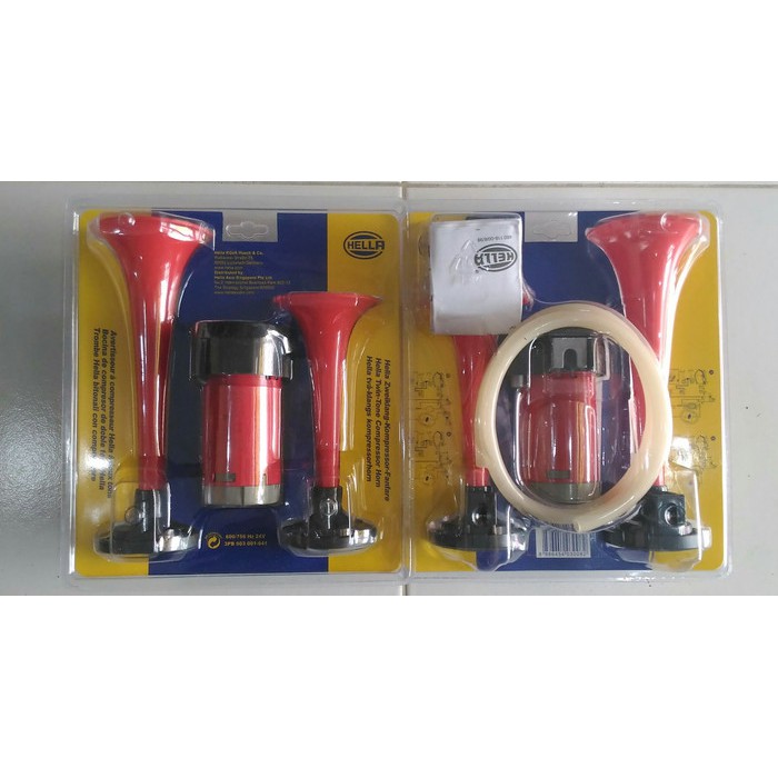 Dijual Klakson mobil Hella airhorn ( Terompet ) 24 Volt + Relay Diskon