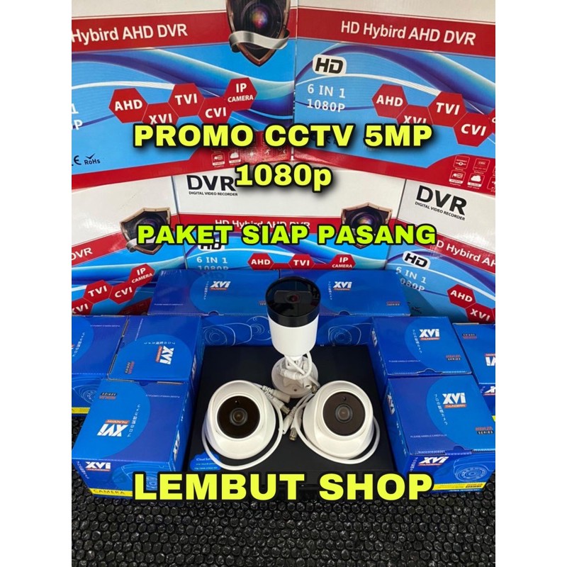 PAKET CCTV ONLINE 1080P 5MP 3 KAMERA CCTV DVR 4 CH 4 CHANNEL CAMERA 5 MP HDD HARDISK 500 GB