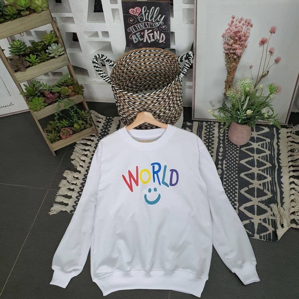 Nara Grosir - World Smile Sweater | Fashion Terkini | Sweater Termurah