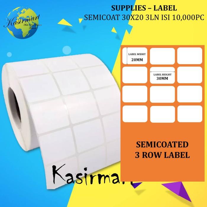 

Kertas Label Barcode Semicoat Ukuran 30X20 - Semicoated 30 X 20 3 Line