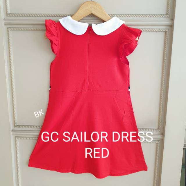 DRESS ANAK PEREMPUAN IMPORT BAHAN TEBAL / DRES CASUAL BRANDED MERAH PINK NAVY