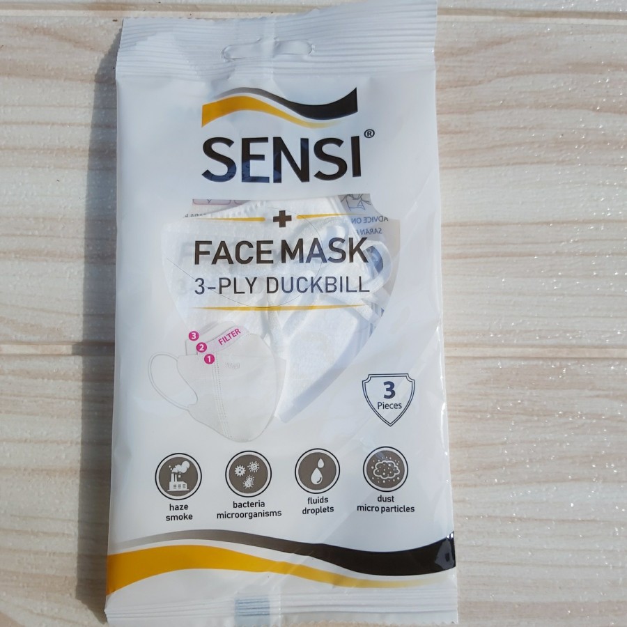 Sensi Duckbill Face Mask SACHET isi 3 masker