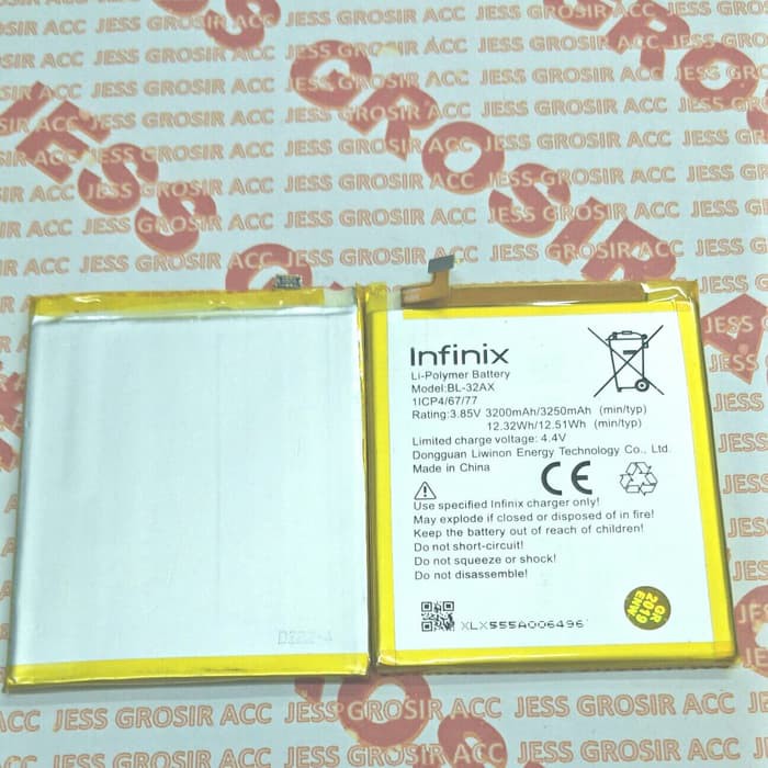 Baterai Battery Original INFINIX Zero 4 , X555 , Kode Batre BL-32AX , BL32AX