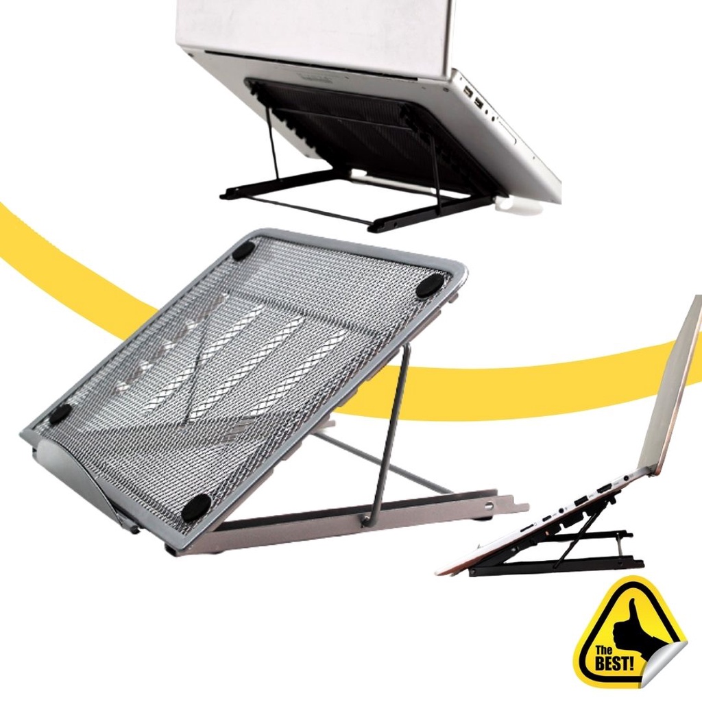 Stand Laptop Portable Alumunium Alas Laptop Anti Panas Holder Cagak Leptop Labtop