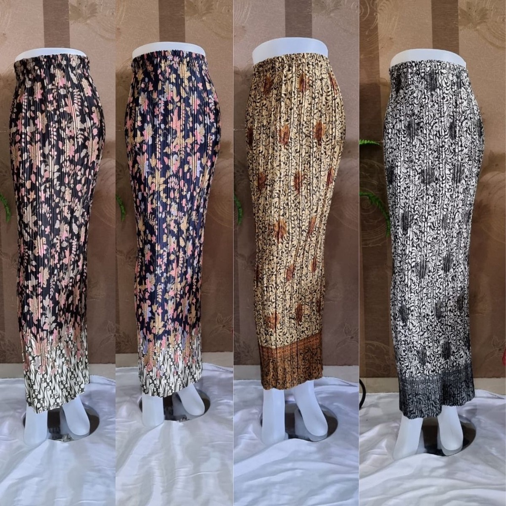 Rok Plisket Batik Panjang / Rok Plisket Bawahan Kebaya / Rok Plisket Mewah