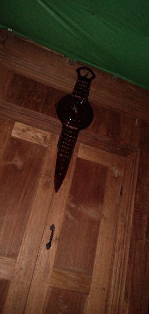 Jam Dinding Bentuk Jam Tangan Krepyak Kayu Jati