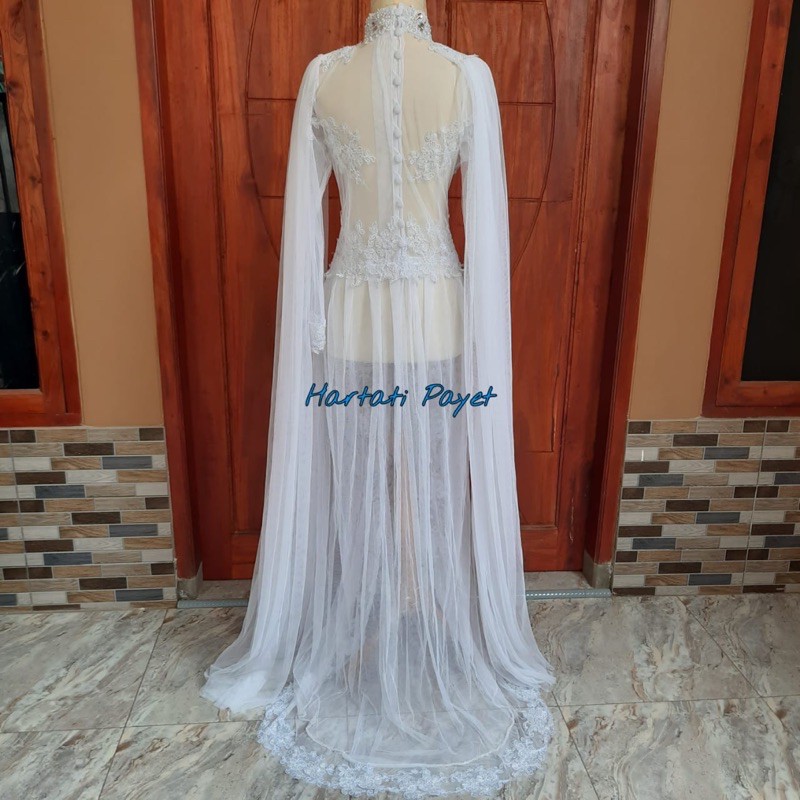 Kebaya Akad Full Payet / Kebaya Akad Sayap Pundak / Kebaya Akad Nikah / Gaun Pengantin